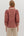 Floral Print 3/4 Sleeve Half Zip Top- Rust
