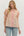 Floral Stripe Puff Sleeve Top- Red
