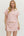 Striped Collar Knit Skort Set- Pink
