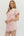 Striped Collar Knit Skort Set- Pink