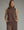 Solid Knit Mock Neck Pants Set- Brown
