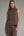 Solid Knit Mock Neck Pants Set- Brown