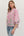 Botanical Print Ruffle Top- Pink