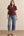 Solid Eyelet Puff Sleeve Top- Burgundy