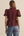 Solid Eyelet Puff Sleeve Top- Burgundy