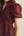 Solid Eyelet Puff Sleeve Top- Burgundy