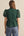 Solid Eyelet Puff Sleeve Top- H. Green