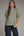 Stripe Puff Sleeve Top- Olive