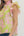 Floral Print Ruffle Sleeve Top- Apple Green