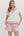 Striped Knit Short Set- Pink