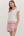 Striped Knit Short Set- Pink