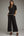 Solid Scallop Pants Set- Black