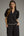 Solid Scallop Pants Set- Black