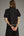 Solid Scallop Pants Set- Black