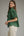 Solid Puff Sleeve Scallop Top- H. Green