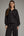 Solid Half Zip Pants Set- Black
