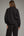 Solid Half Zip Pants Set- Black