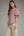 Stripe ¾ Puff Sleeve Top- Plum