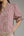 Stripe ¾ Puff Sleeve Top- Plum