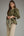 Solid ¾ Puff Sleeve Top- Olive