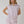 Half Zip Cropped Shorts Set- Lilac