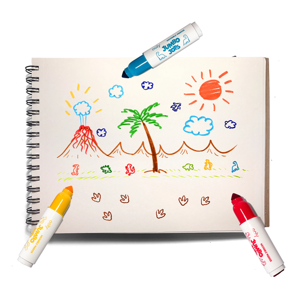 Jumbo Jots Dual Tip Dinosaur Stamp Markers- Set of 8