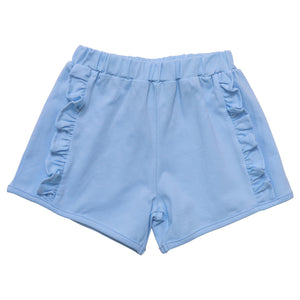 Ruffle Shorts- Light Blue