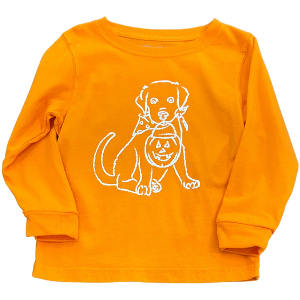 Orange Halloween Pup LS T-Shirt