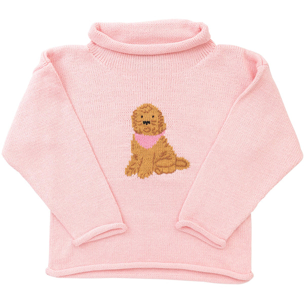 Goldendoodle Sweater- Light Pink