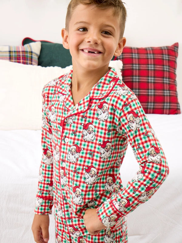 Dear Santa Pajama Set- Red & Green