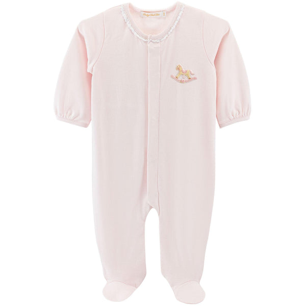 Cute Rocking Horse Footie- Pink