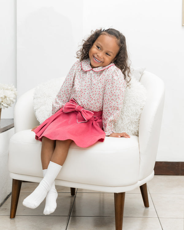 Laurie Skirt Set- Tiny Roses Garden