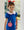 Apple Knit Dress- Royal Blue