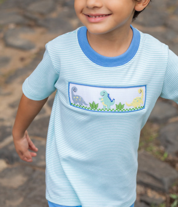 Dino Harry's Play Knit Tee- Mint Bitty