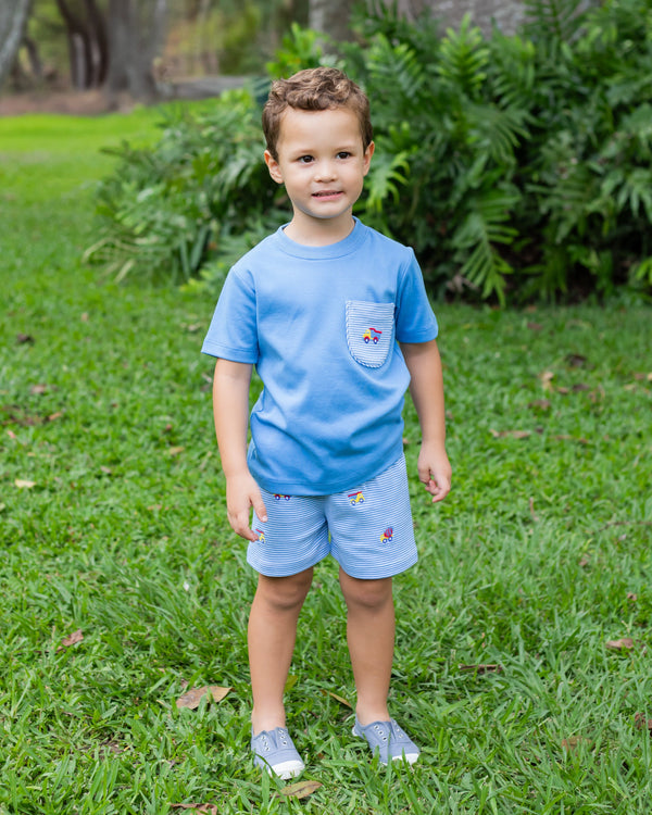 Construction Short Set- Periwinkle