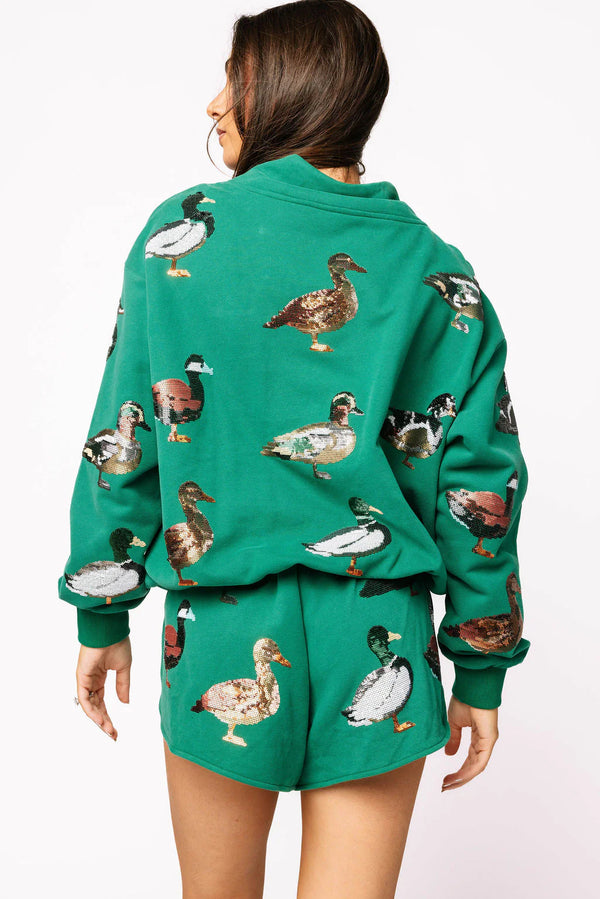 Dark Green Duck Short- (Women's)