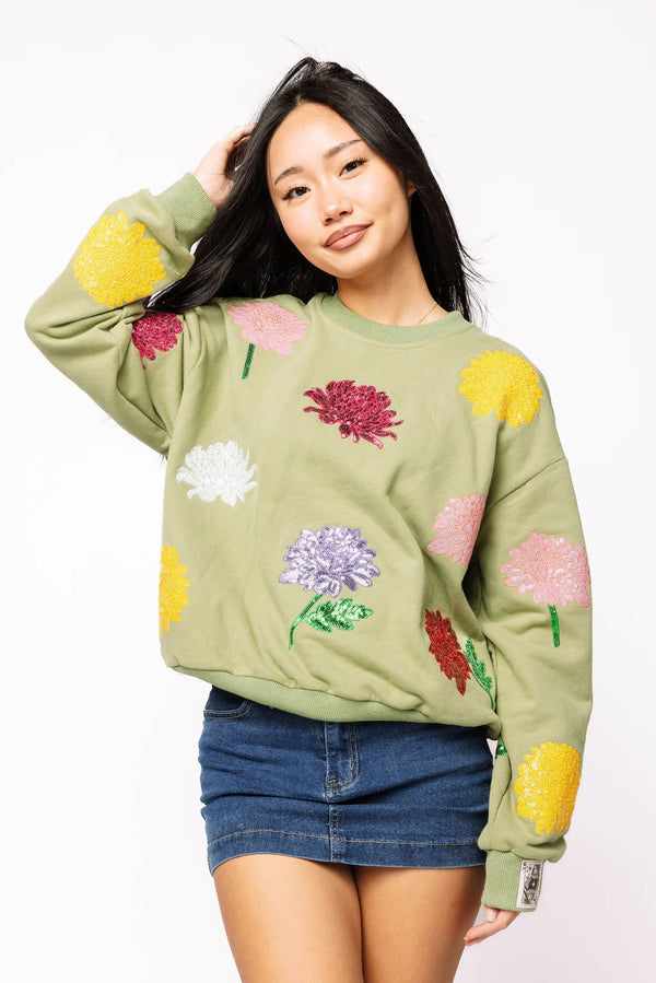 Mossy Green Multi Mums Sweatshirt- (Women's)