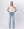 High Rise Trouser Hem Flare Jeans- Women's
