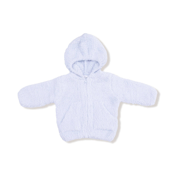 Chenille Hooded Jacket- Light Blue