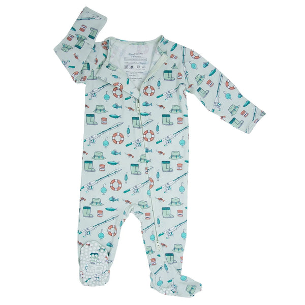 Fishing Poles Zipper Footie