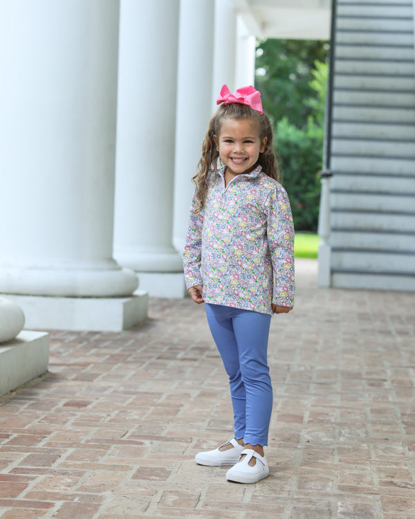Floral 1/4 Zip Pullover Set