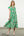 Short Sleeve Printed Dress- Green