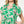 Short Sleeve Printed Dress- Green