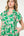 Short Sleeve Printed Dress- Green