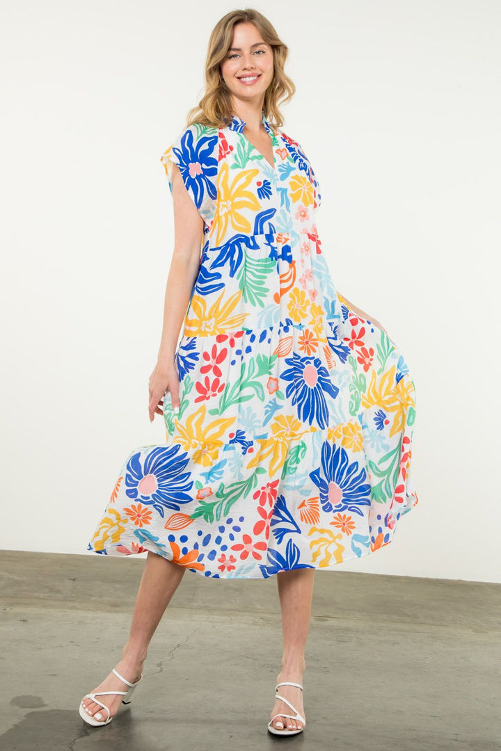 Cotton Candy Smock Neck Dress main image 0