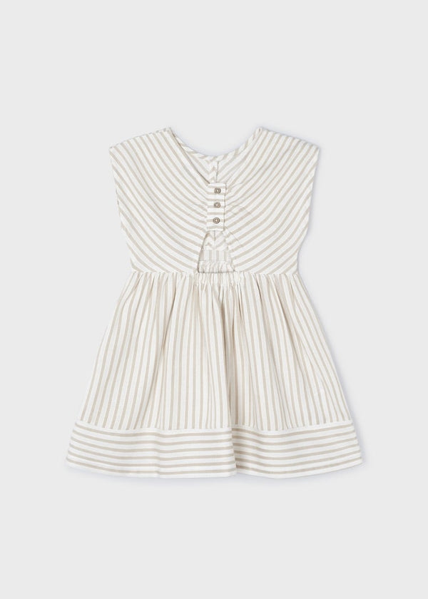 Striped Dress- Beige