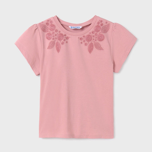 Floral Embroidery Shirt- Crystal