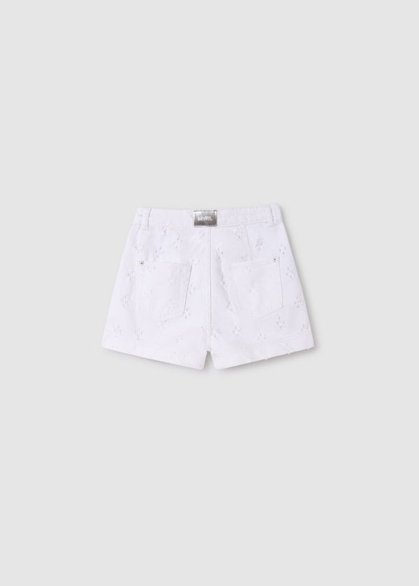 Twill Shorts- White
