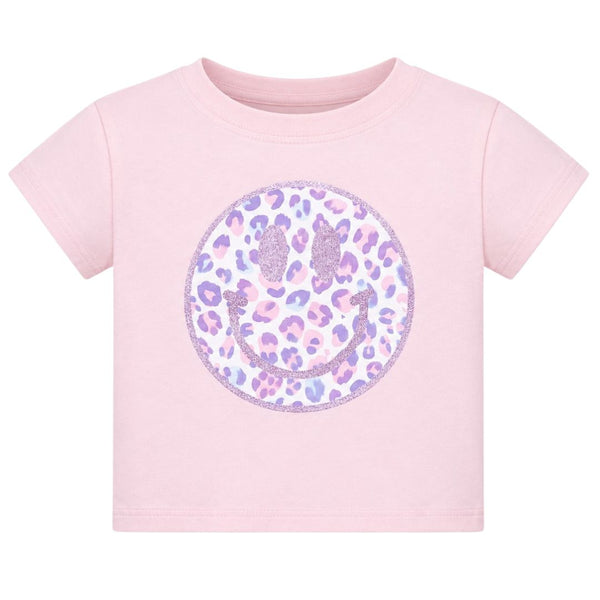 Glitter Leopard Love Smiley Boxy T