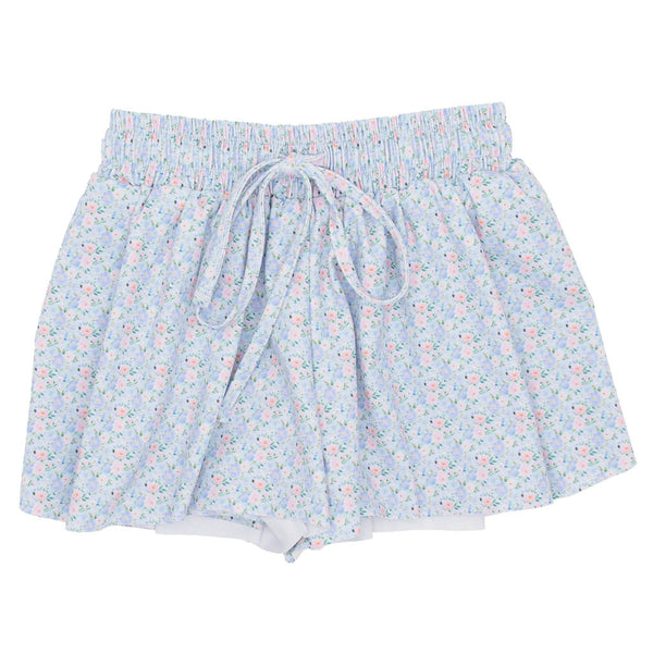 Grand Blue Flowers Butterfly Shorts